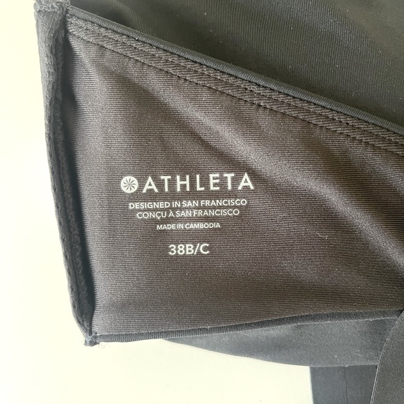 Athleta Square Neck V Black Bikini Top NWT - Picture 8 of 9